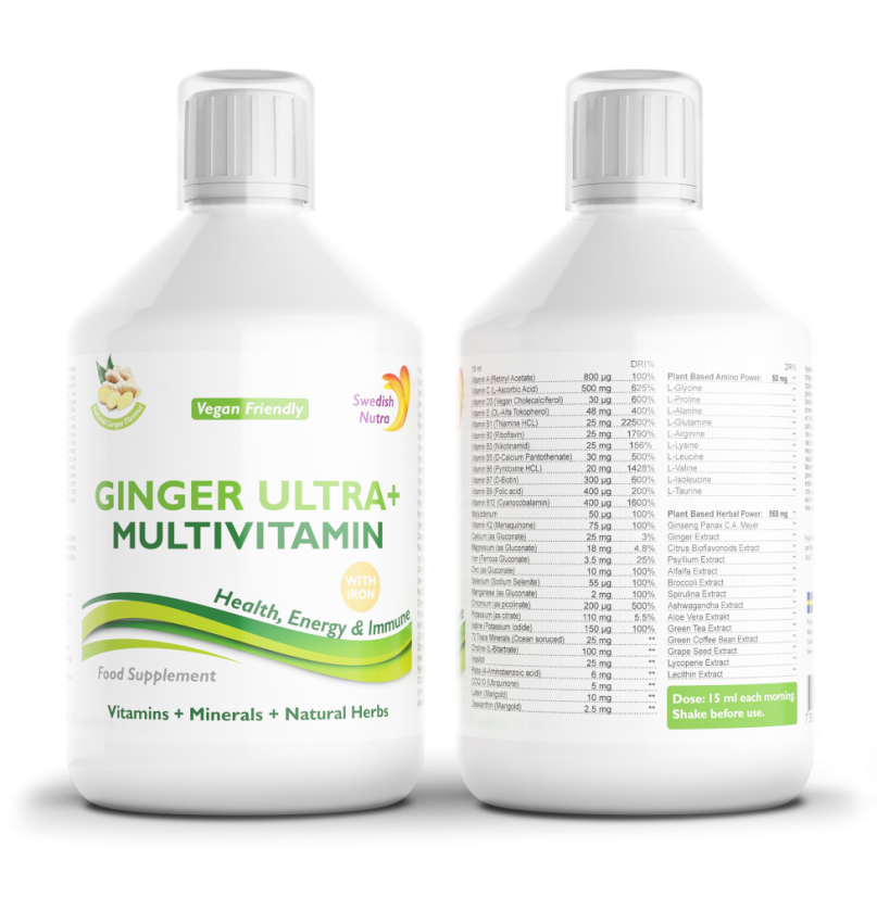 Swedish Nutra Ginger Ultra+ Multivitamin 500ml