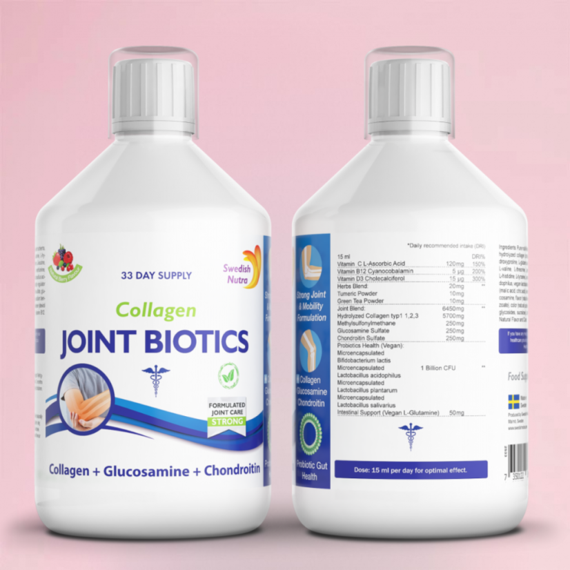 Swedish Nutra Collagen Joint Biotics (bez cukru) 500ml