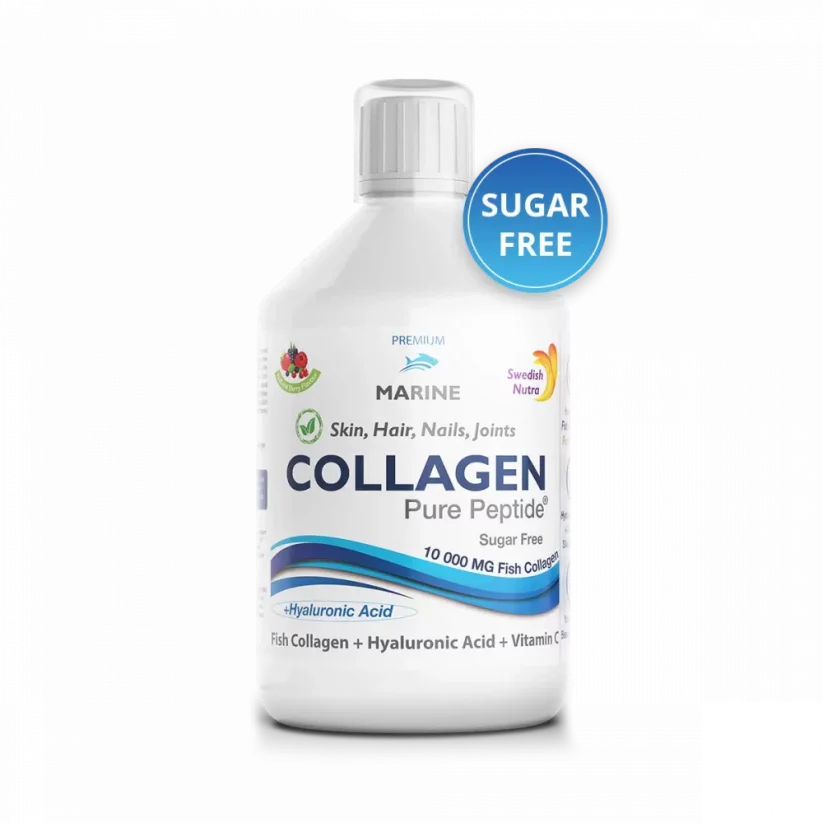 Swedish Nutra Collagen Bovine Pure Peptide hovězí kolagen (10.000mg) 500 ml (2 varianty) - Složení: Sladidla: Glykosidy Steviolu a Sukralóza