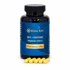 Kingray HCl + Encimi – betain HCl, pepsin in encimska mešanica, 120 kapsul