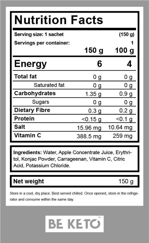 Keto Konjakové Dietní Želé 150g jablko