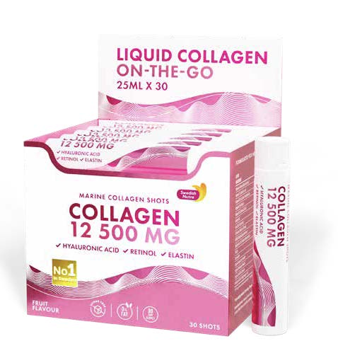 Swedish Collagen 12,500mg + elastin 500ml bez cukru - Balenie / dávka počet dní: 25 ml x 10