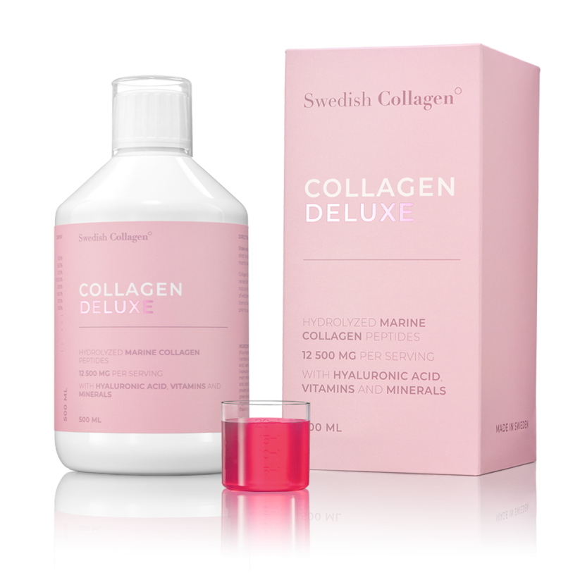 Swedish Collagen Deluxe 12500mg rybí s kyselinou hyaluronovou a vitamíny 500ml