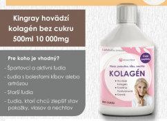 Kingray hovädzí kolagén bez cukru 500ml 10 000mg