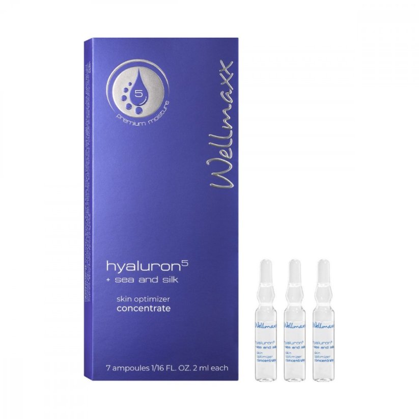 Wellmaxx Hyaluron5 + sea & silk - concentrate for optimizing skin hydration 7x2ml