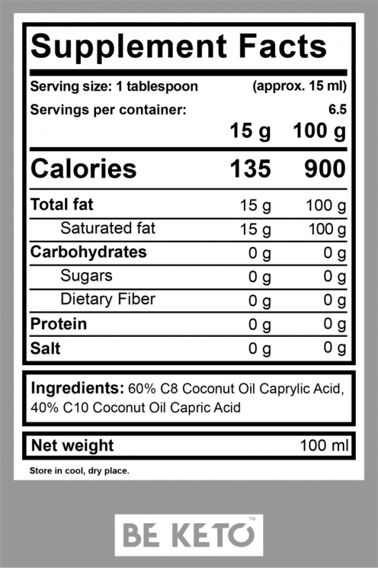 Keto MCT olej  C8+C10 100ml