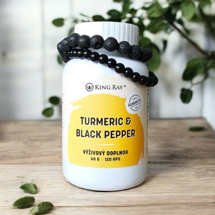 Kurkumín s čiernym korením (turmeric s piperínom) 120kpsx450mg