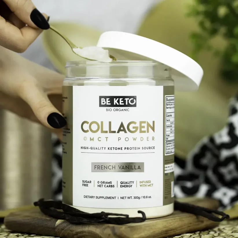 KETO grass-fed COLLAGEN WITH MCT OIL (6 VARIANTS) - Flavor: French Vanilla 800g