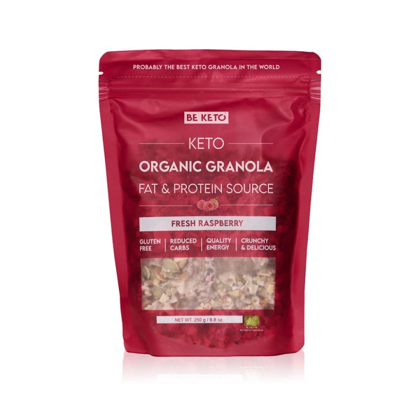 Keto Bio Granola - Čerstvé Maliny 250g Keto Bio Granola - Čerstvé Maliny 250g
