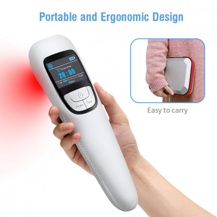 Kingray Sinoriko 303a infrared laser device for pain relief (with display) 65mW/840mW 13+3 diodes