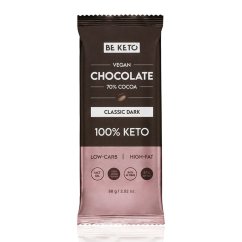 BeKeto VEGAN CHOCOLATE 70% WITH MCT OIL 80g  DARK CHOCOLATE
