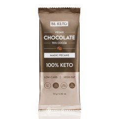 Keto čokoláda 70% s MCT olejom 80g bez cukru PEKÁNOVÉ ORECHY