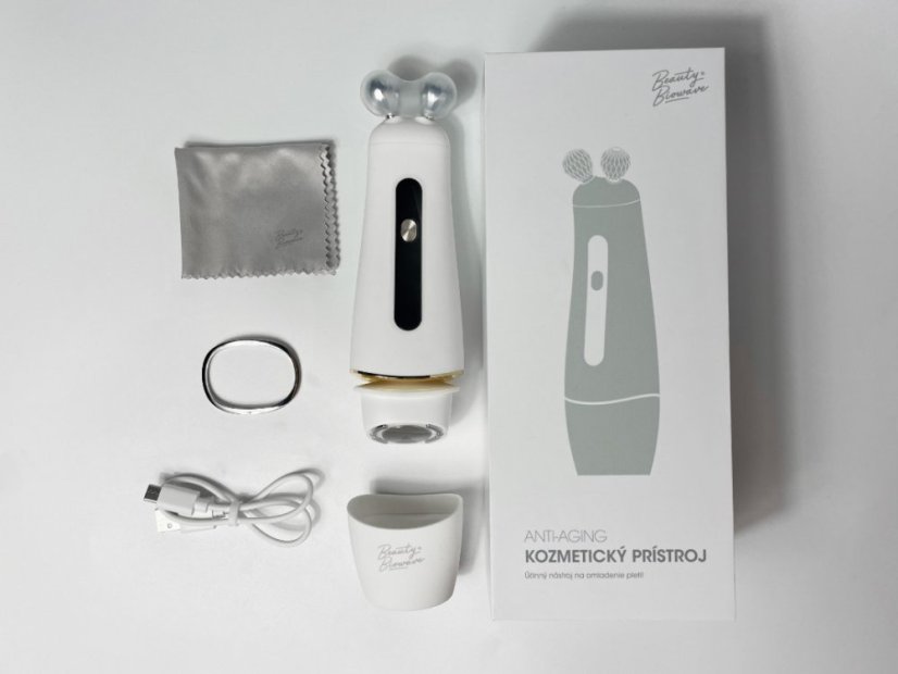 Beauty Biowave Exclusive arckezelő készülék (ultrahang, ionok, EMS, mikroáram) ROLLER fejjel + RF technológiával