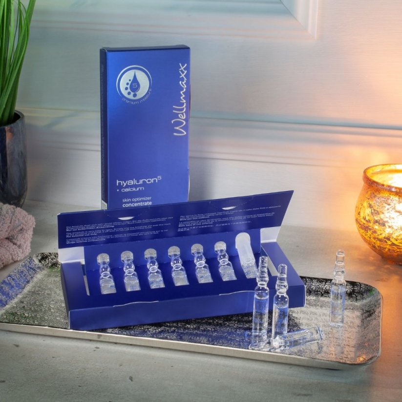 Wellmaxx Hyaluron5 + CALCIUM- koncentrát pro optimalizaci pokožky 7x2ml