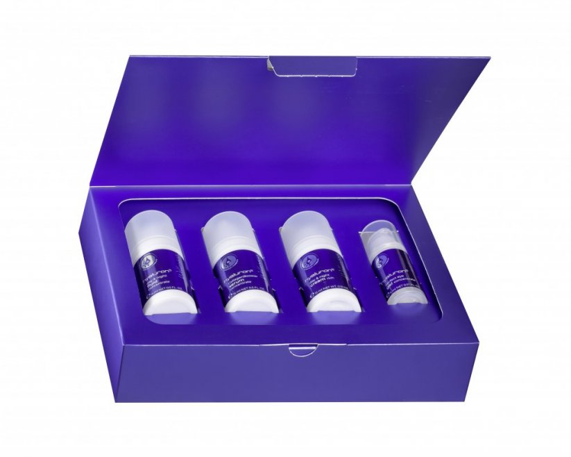 Wellmaxx Hyaluron5 - set kosmetiky 2  (Hyaluron gel, Collagen Booster sérum, oční gel, hydratační krém)