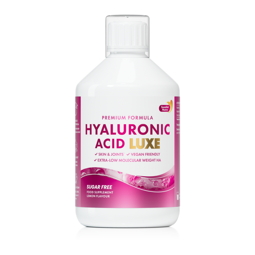 Swedish Nutra Hyaluronic Acid LUXE – tekutá kyselina hyaluronová, 500 ml Swedish Nutra Hyaluronic Acid LUXE – tekutá kyselina hyaluronová, 500 ml