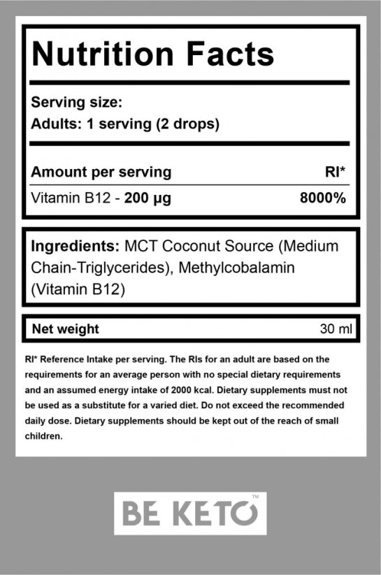Vitamin B12 v Kapkách – 30ml