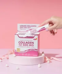 Collagen 12 500 MG On-the-Go – Tekutý mořský kolagen s kyselinou hyaluronovou, retinolem a vitamíny 30ks shoty