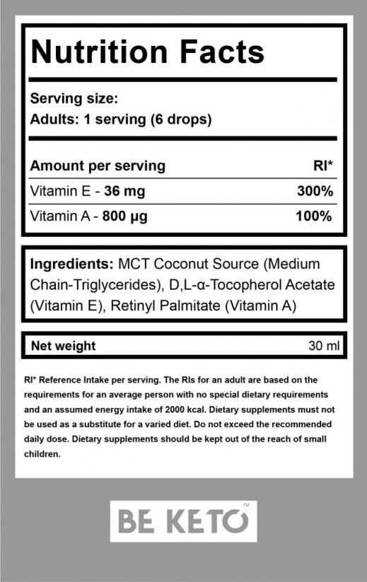 Vitamin A+E v Kapkách – 30ml