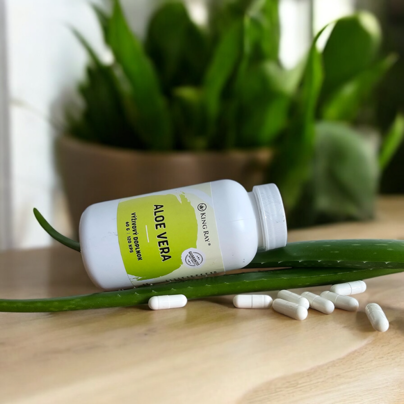 Organic Aloe Vera capsules 120kps x 450mg