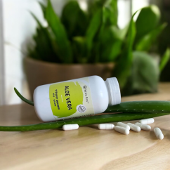 Organic Aloe Vera capsules 120kps x 450mg