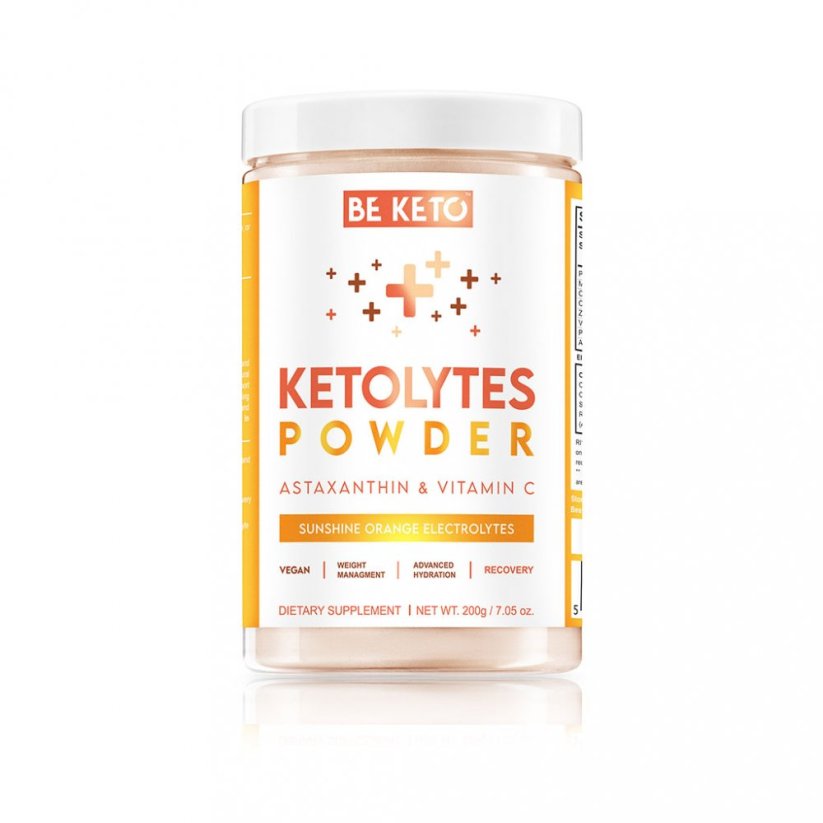 Keto Ketolyty elektrolyty bez cukru v prášku 200g Pomeranč