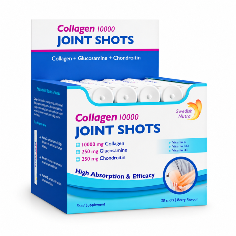 Swedish Nutra Joints Shots – kolagen 10.000 mg, 30 × 25 ml